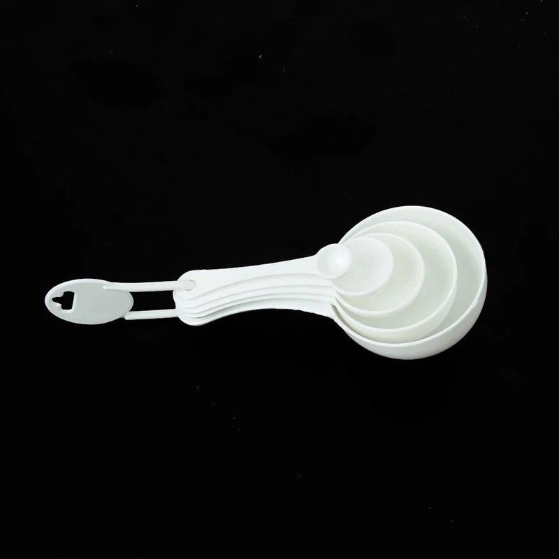 Lot 5 pcs 100ml / 50ml / 15ml / 5ml / 1ml Dispensers Plastic Measuring Spoons.