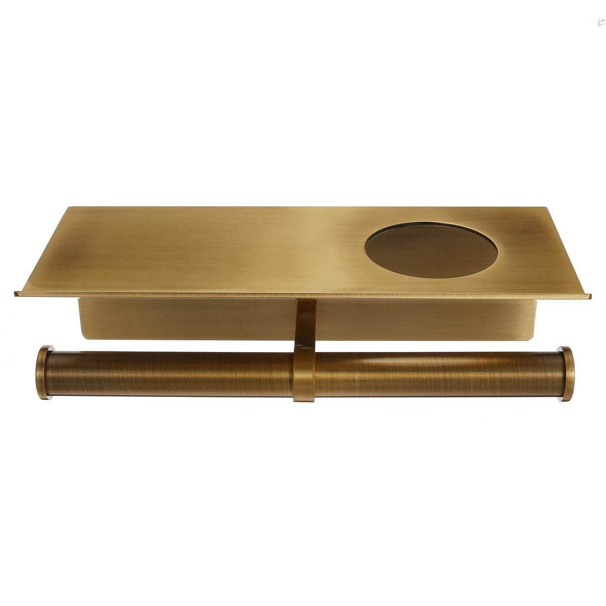 Toilet Roll Paper Tissue Holder Ashtray Wall Mounted Stand Storage Bathroom Home Antique Copper