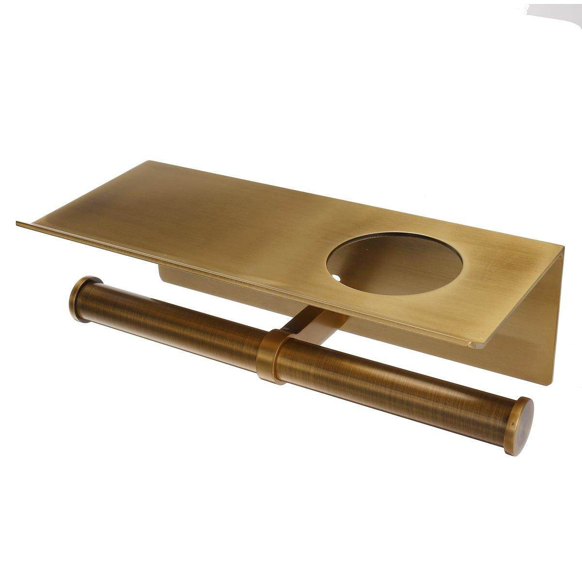 Toilet Roll Paper Tissue Holder Ashtray Wall Mounted Stand Storage Bathroom Home Antique Copper