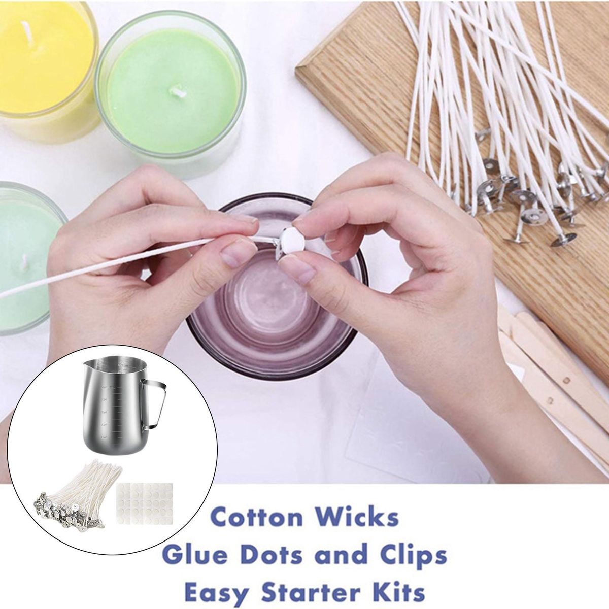 Candle Making Kit, Including Candle Making Pouring Pot, 2Pcs Set 2