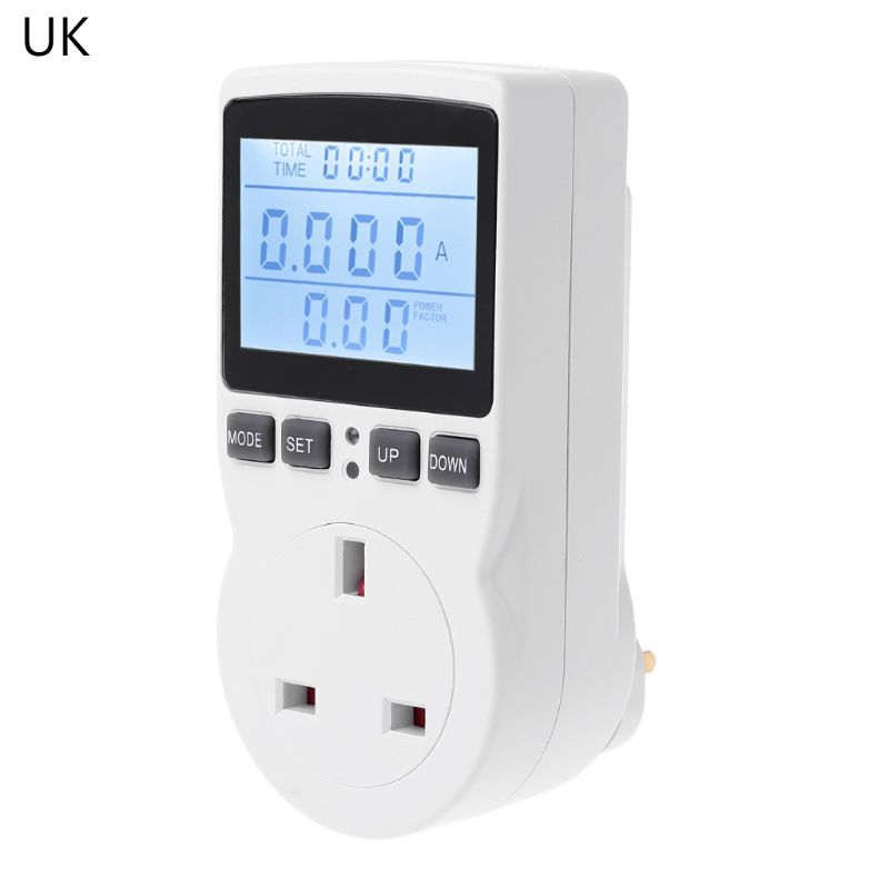 Digital Digital Power Meter Socket EU/US/UK Plug Energy Current Voltage Watt Electricity Cost Measuring Monitor Power