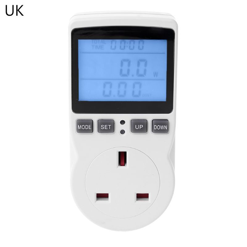 Digital Digital Power Meter Socket EU/US/UK Plug Energy Current Voltage Watt Electricity Cost Measuring Monitor Power