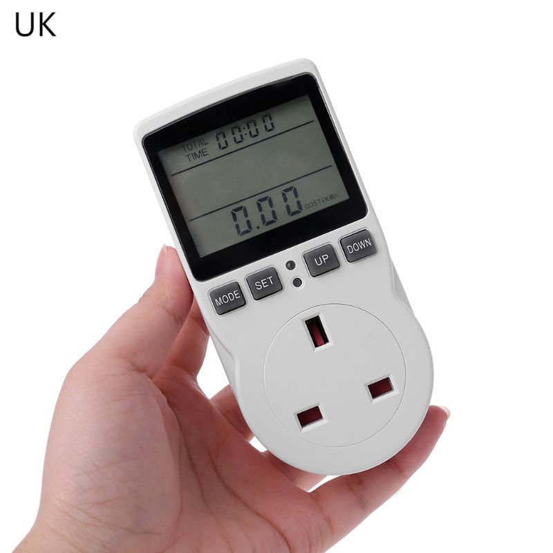 Digital Digital Power Meter Socket EU/US/UK Plug Energy Current Voltage Watt Electricity Cost Measuring Monitor Power
