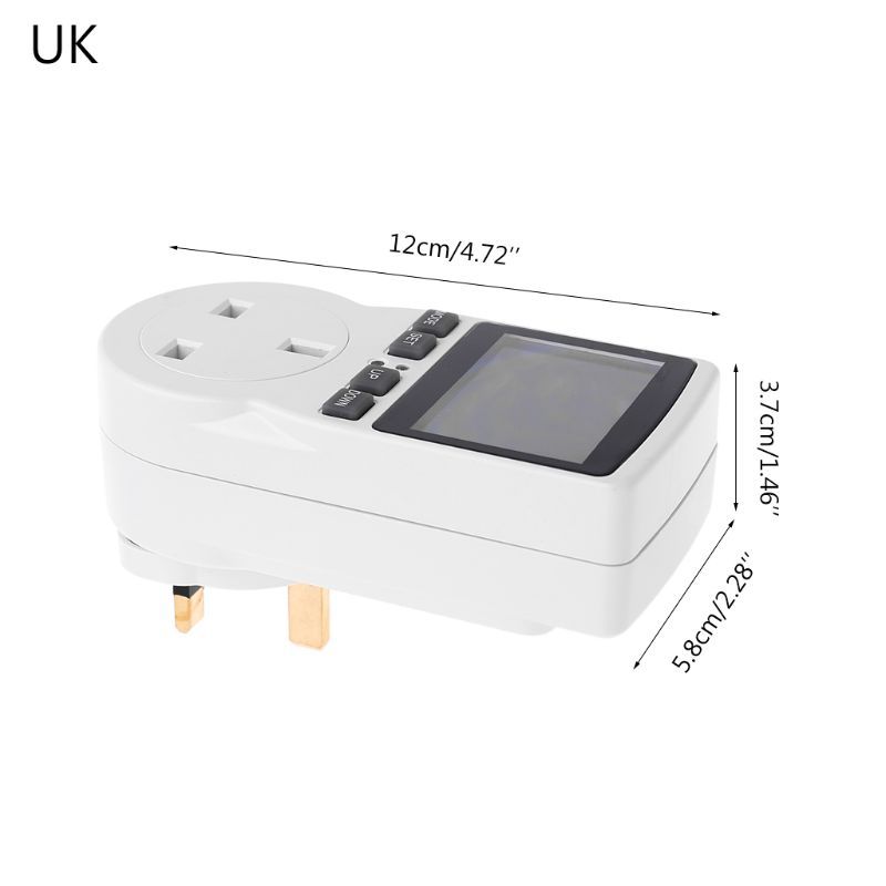 Digital Digital Power Meter Socket EU/US/UK Plug Energy Current Voltage Watt Electricity Cost Measuring Monitor Power