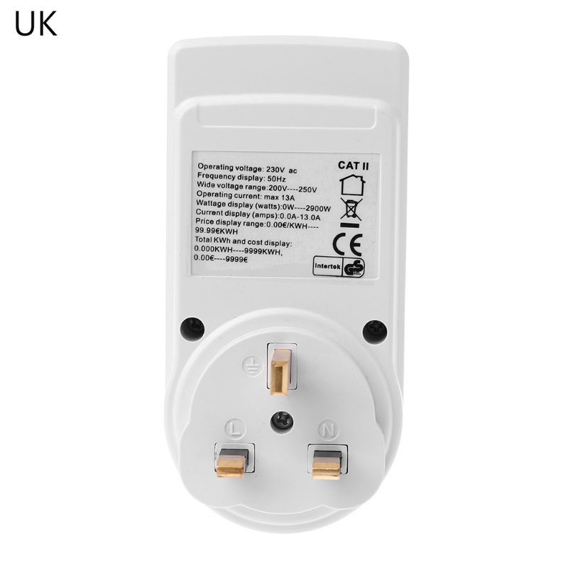 Digital Digital Power Meter Socket EU/US/UK Plug Energy Current Voltage Watt Electricity Cost Measuring Monitor Power