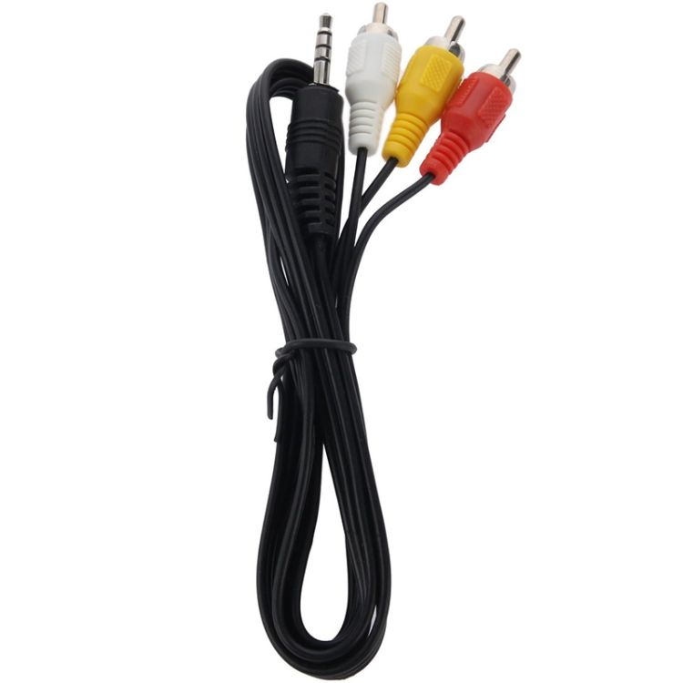 3.5mm Male Stereo Jack To 3 Male Plugs Cable, Length: 75cm