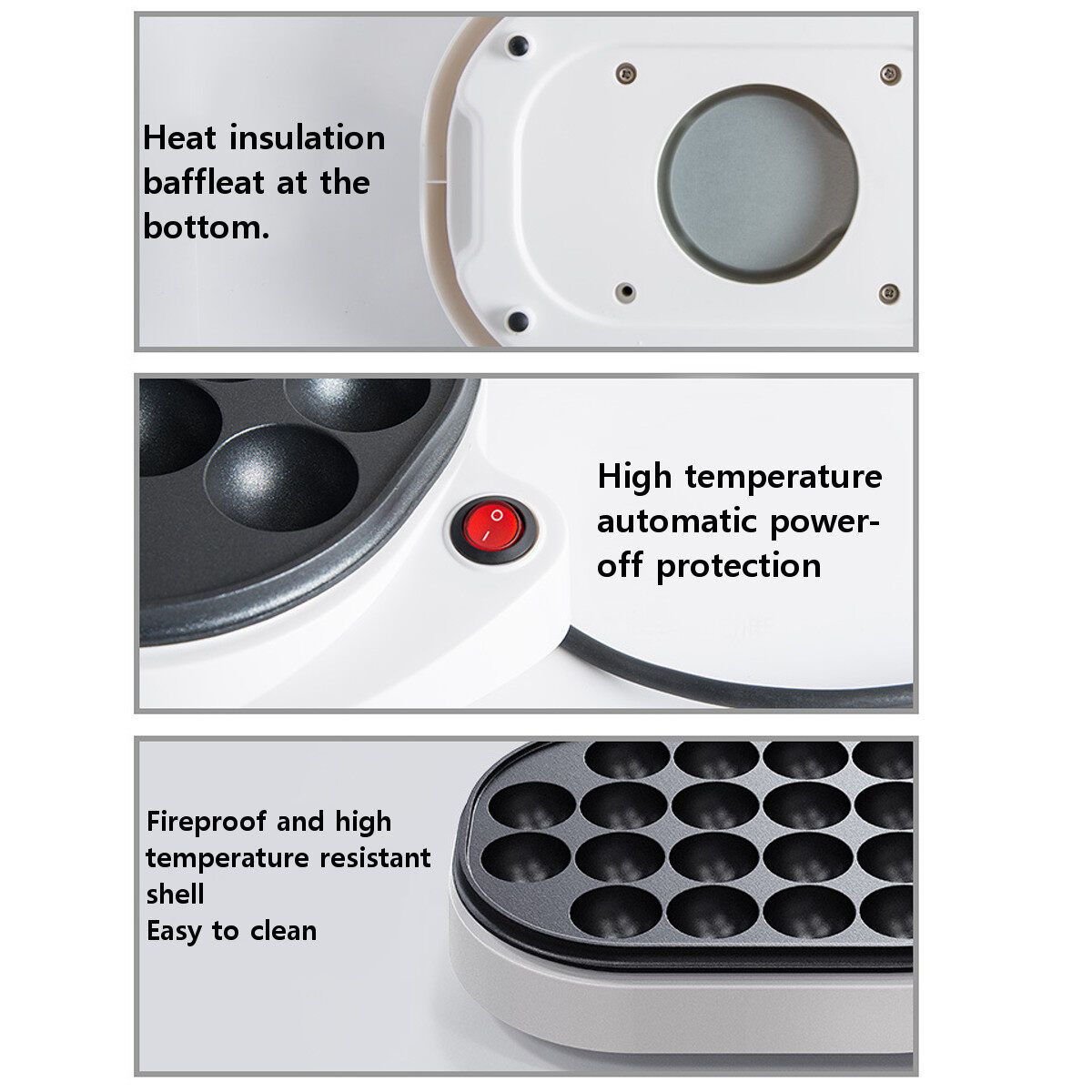 220V 600W 20 Hole Electric Takoyaki Grill Pan Home Household Octopus Meat Ball Maker Plate Breakfast