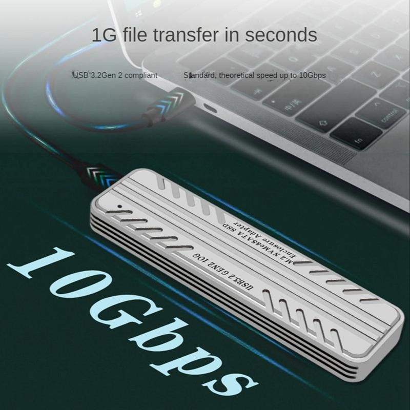 SSD Enclosure M2 NVMeSATA Case Enclosure USB C PCIe M2 SSD Case USB 32 Gen2 10Gbps for 2230 2242 2260 2280 M2 SSD