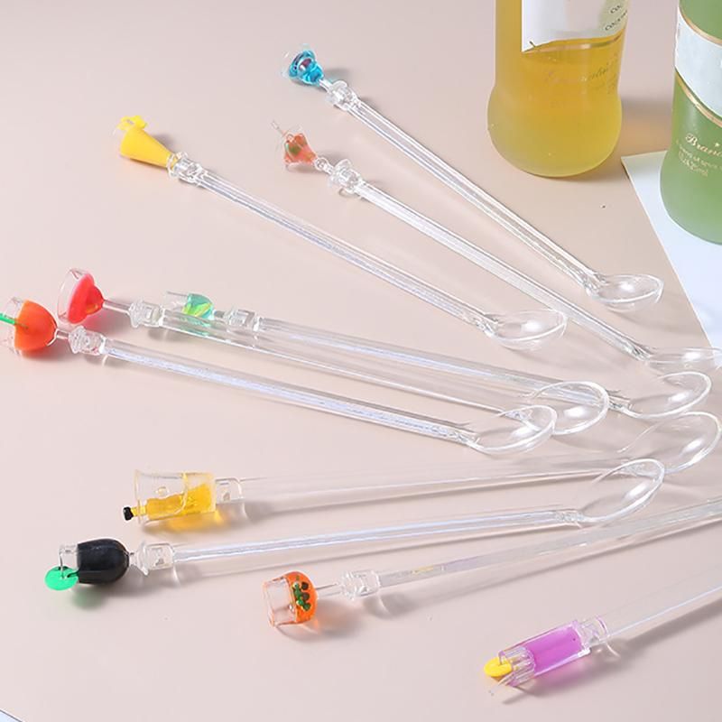 Cocktail Stirring Soup Spoon Bootle Cup Acrylic Mixer Bar