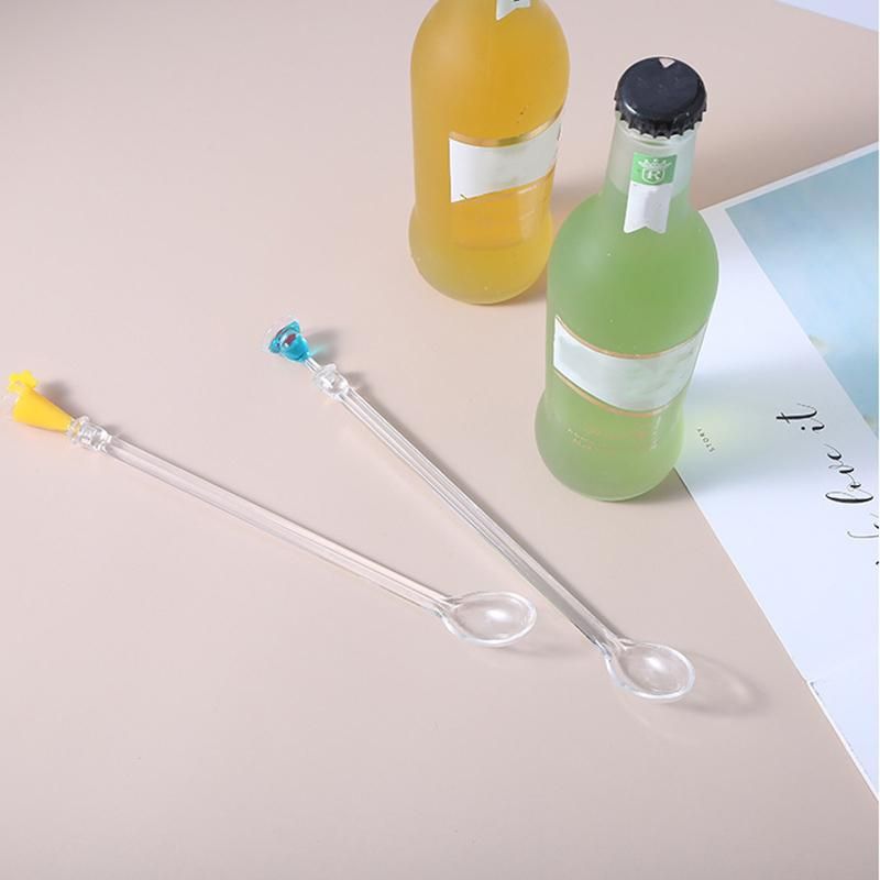 Cocktail Stirring Soup Spoon Bootle Cup Acrylic Mixer Bar