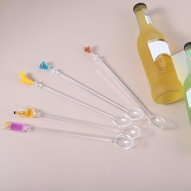Cocktail Stirring Soup Spoon Bootle Cup Acrylic Mixer Bar