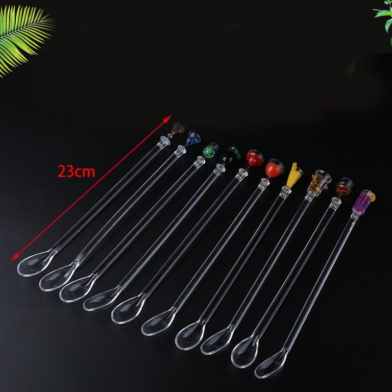 Cocktail Stirring Soup Spoon Bootle Cup Acrylic Mixer Bar