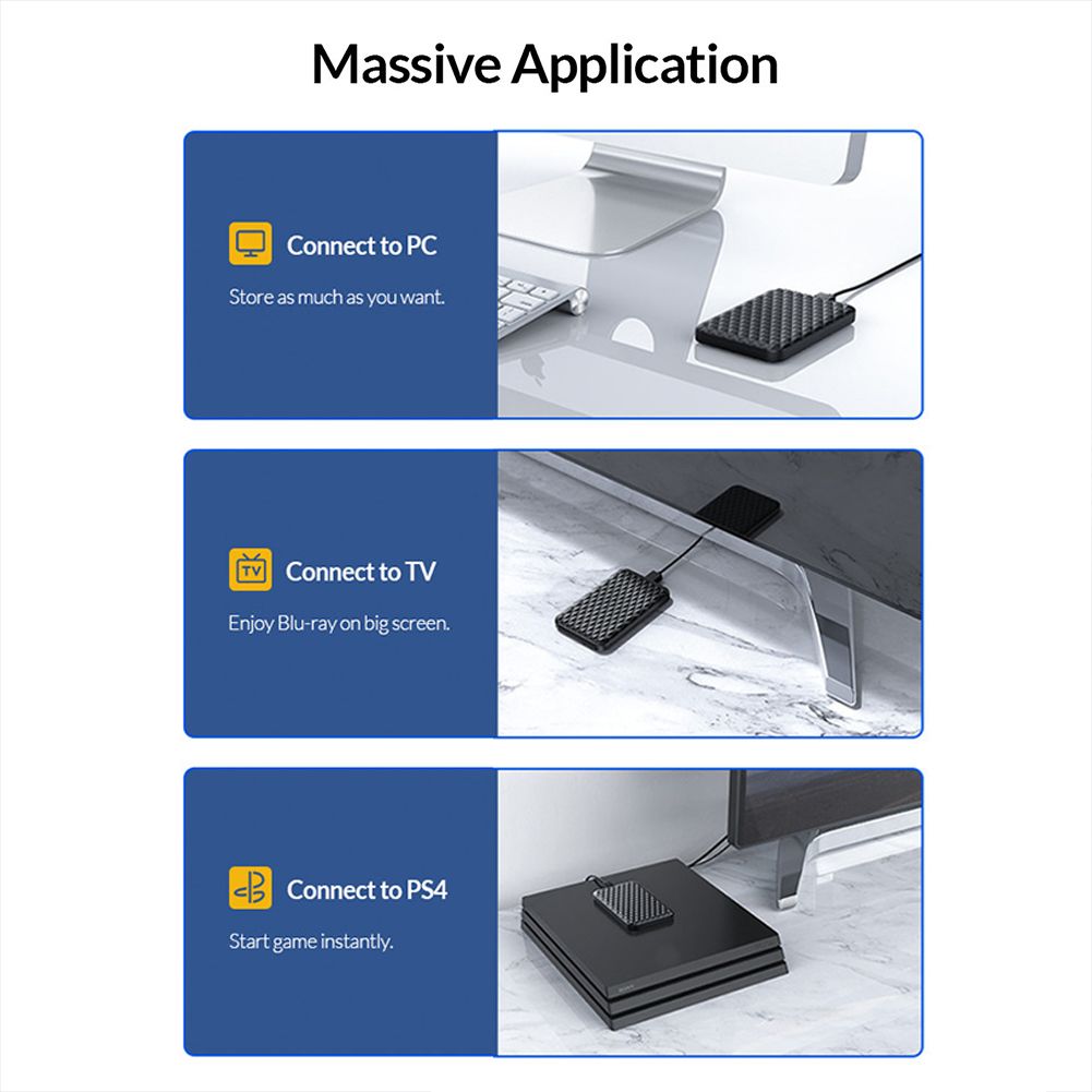 ORICO External Hard Disk Case 2.5 Inch SATA HDD SSD External Box 4TB Type C To USB 3.0/3.1 HDD Housing For SSD Enclosure