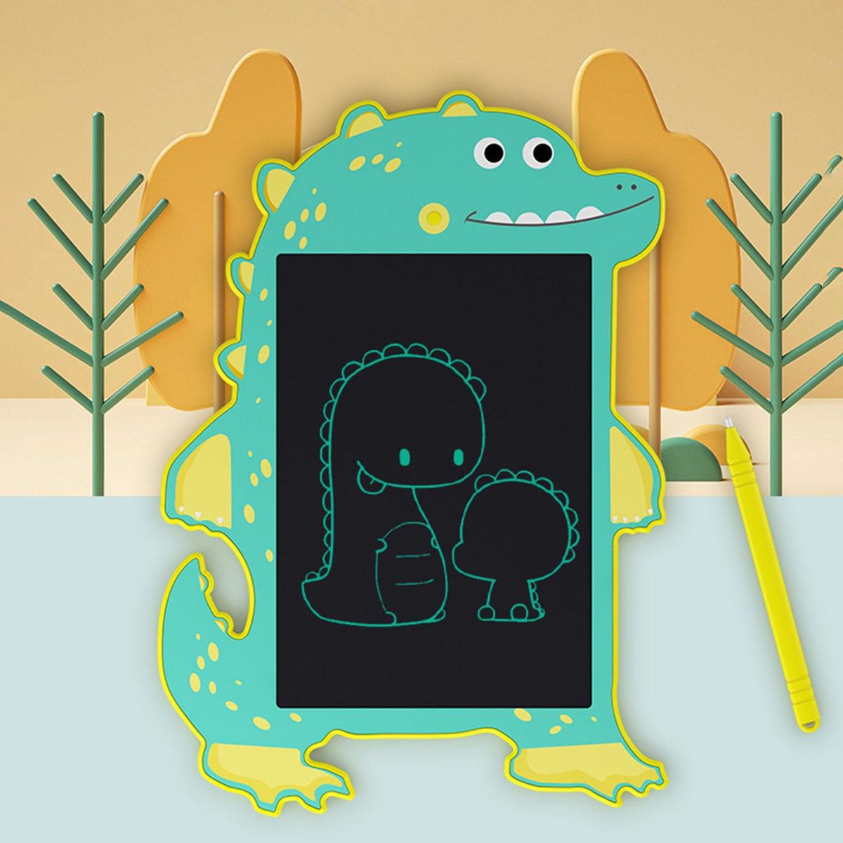 Childrens Board 8.5 Inch LCD Screen Doodle Board Green