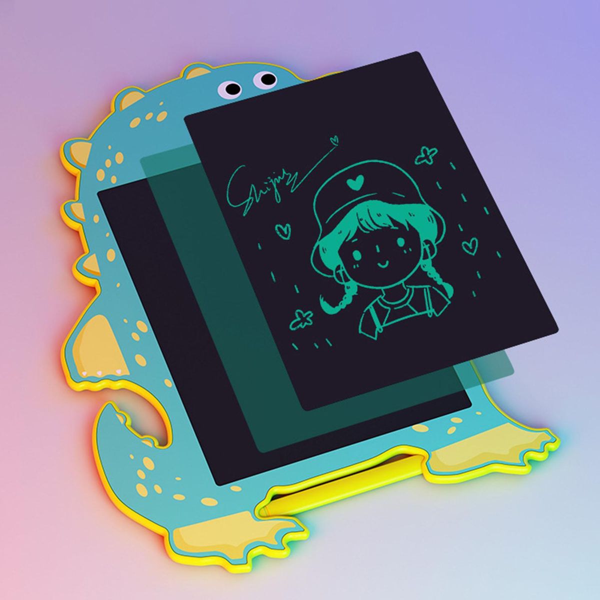 Childrens Board 8.5 Inch LCD Screen Doodle Board Green