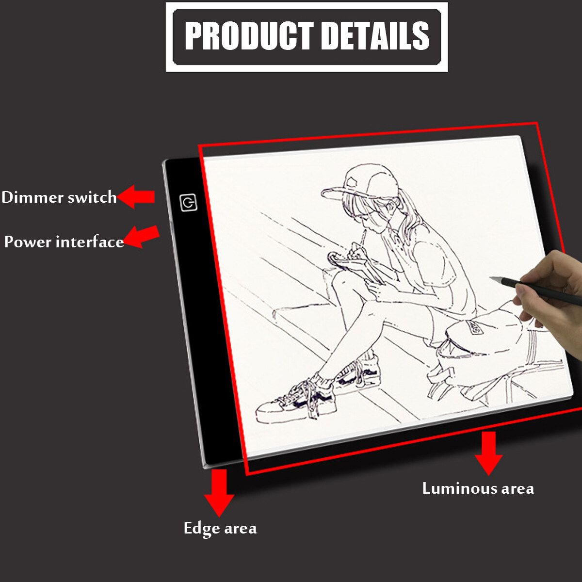 A3/A4 LED Drawing Board Tracing Light Box Tattoo Copy Artist Craft Table Panel A5
