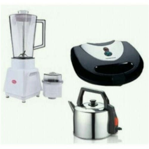 Blender With Grinder + Toaster & Electric Kettle
