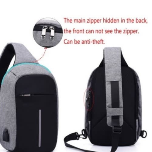 Antitheft Shoulder Bag/chest Bag With Usb Charging Port