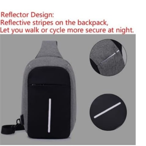 Antitheft Shoulder Bag/chest Bag With Usb Charging Port