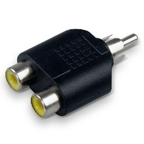 Rca Y Splitter Av Audio Video Plug Converter 1 Male To 2 Female Cable Adapter