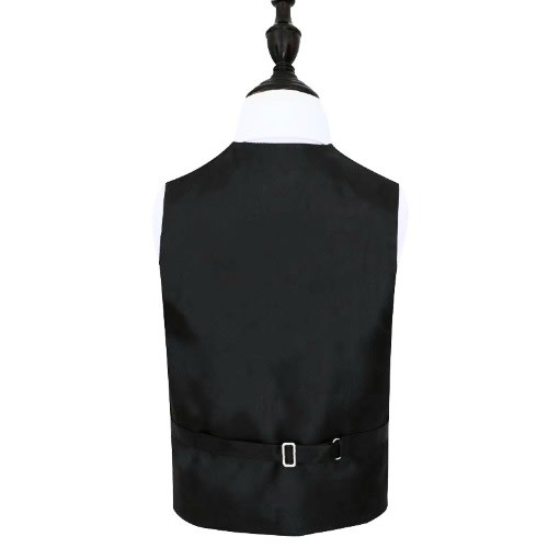 Men's Double Breasted Waistcoat  - Black