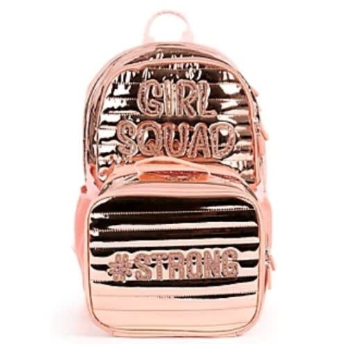 Insulated Metallic Backpacks With Detachable Lunch Box