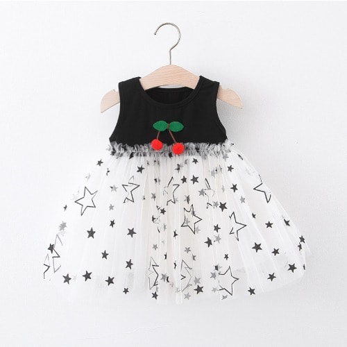 Cute Girls' Star Print Dress