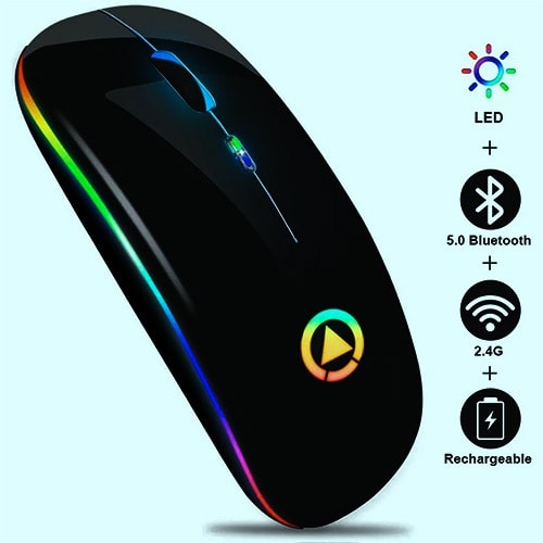 Rechargeable Wireless Mouse- Black
