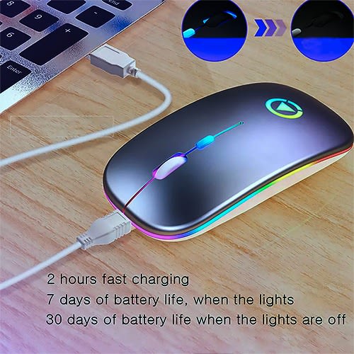 Rechargeable Wireless Mouse- Black
