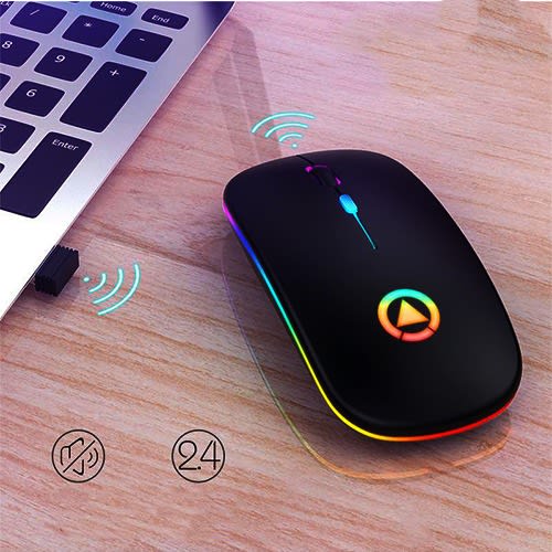 Rechargeable Wireless Mouse- Black
