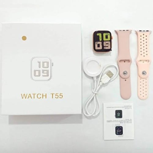 T55 Smart Watch Series 5 With Magnetic Charging - Call And Message Functions - Gold