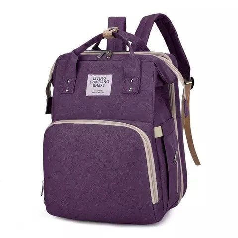 Baby Backpack / Diaper Bag With Convertible Crib Space + Usb Charging Port & Cable +gift