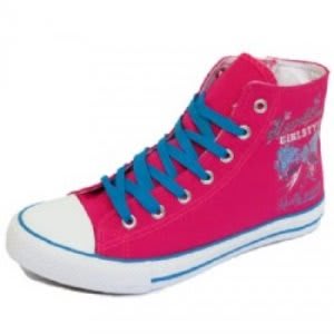Girls Canvas Hi-Top Trainer