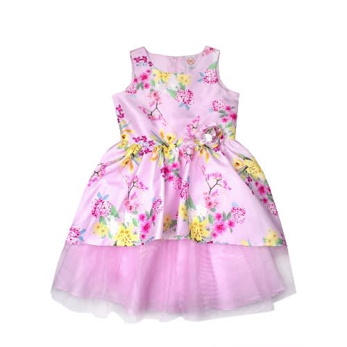 Floral  Shantung Girl Special Occasion Dress/gown.