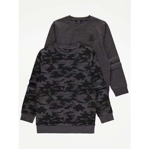 Crew Neck Sweatshirts - 2 Pieces