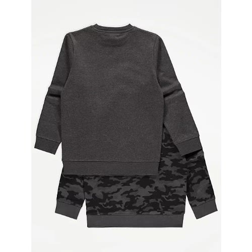 Crew Neck Sweatshirts - 2 Pieces