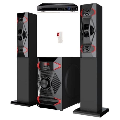 2.1ch Bluetooth Home Theatre + Free Lg Dvd+ Free Surge -dj-2102a