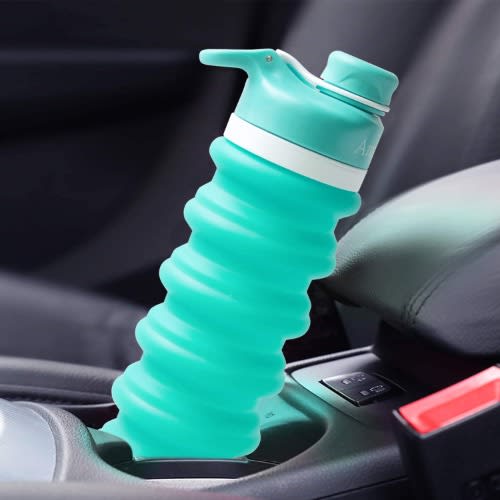 Silicone Collapsible Water Bottle - Green