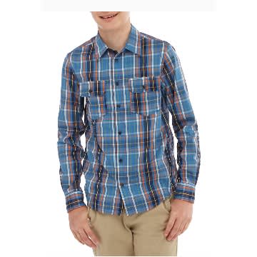 Boys Long Sleeve Box Checkered Pocket Shirt By True Craft