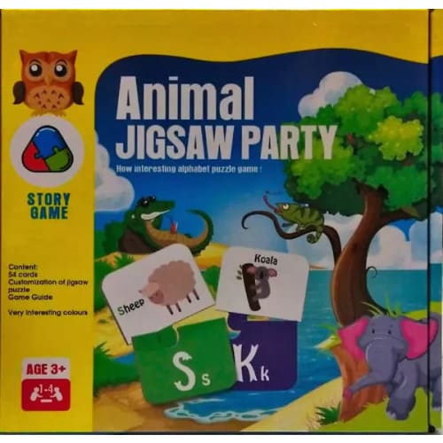 Animal Jigsaw Party Alphabet Puzzle Game