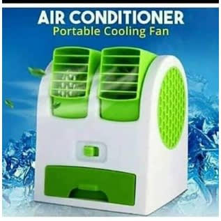 Portable Mini Air Conditioner Flexible Dual-port Bladeless Usb Fan