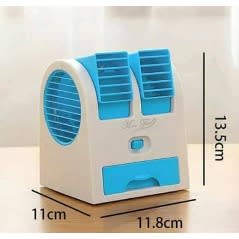 Portable Mini Air Conditioner Flexible Dual-port Bladeless Usb Fan