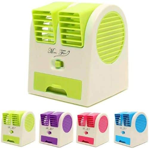 Portable Mini Air Conditioner Flexible Dual-port Bladeless Usb Fan