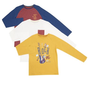 Boys Cotton Tops - Pack Of 3
