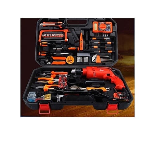 Tools Box Kit Set With Electric Drill Machine
