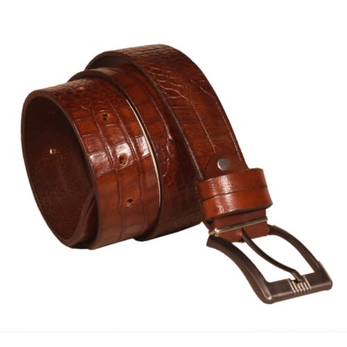 Crocodile Leather Belt - 2pcs