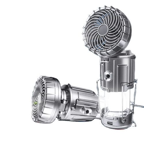 Solar Charging Camping Fan Lamp - 10W - 2 Pieces