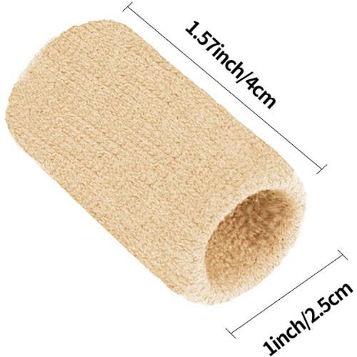 10 Pcs Finger Sleeves Protectors Thumb Brace Support - Beige