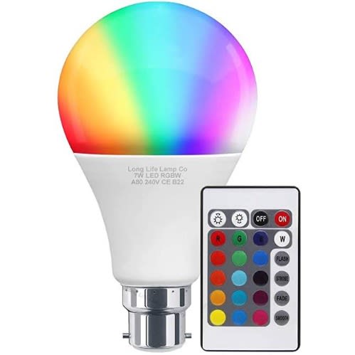 Colour Changing Remote Controlled LED Screw Bulb