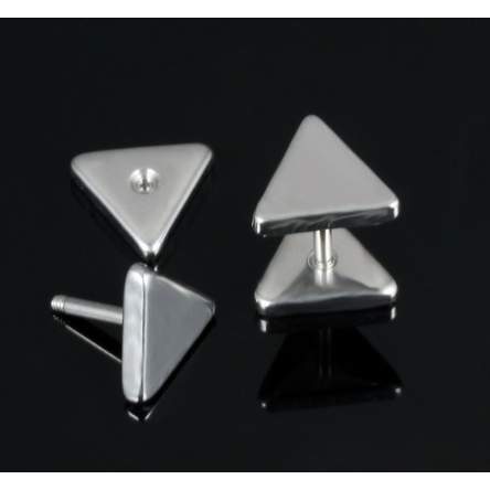 Men's Triangle Stud Earrings